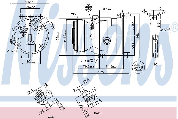 Nissens 89587 Compressor, air conditioning 89587