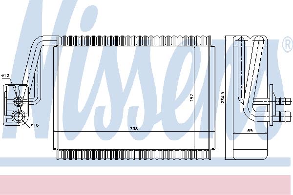 Nissens 92174 Air conditioner evaporator 92174