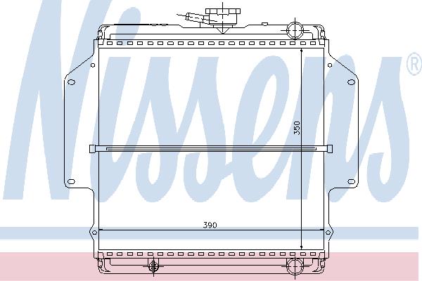 Nissens 64184 Radiator, engine cooling 64184