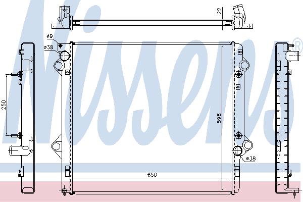 Nissens 646805 Radiator, engine cooling 646805