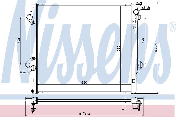 Nissens 646822 Radiator, engine cooling 646822