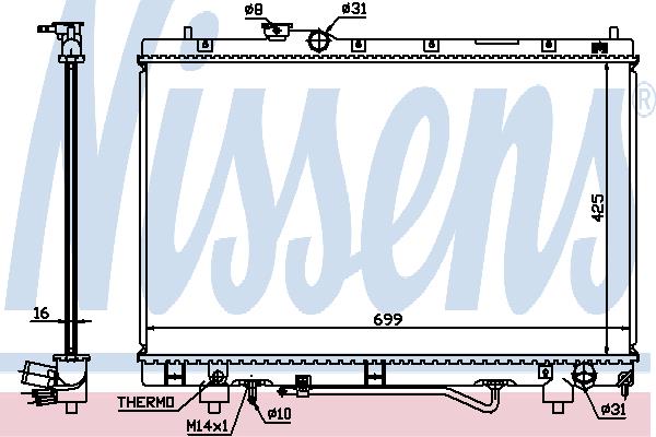 Nissens 64796A Radiator, engine cooling 64796A