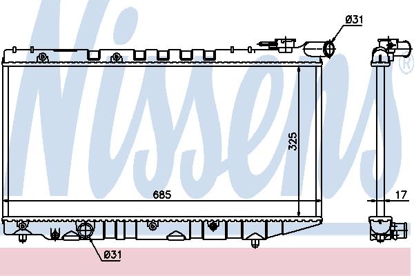 64835 Nissens Engine cooling radiator