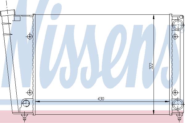 Nissens 65090 Radiator, engine cooling 65090