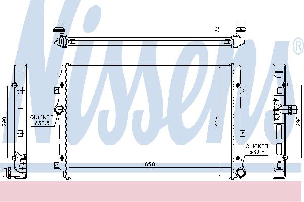 65309 Nissens Engine cooling radiator