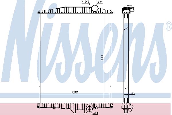 Nissens 654630 Radiator, engine cooling 654630