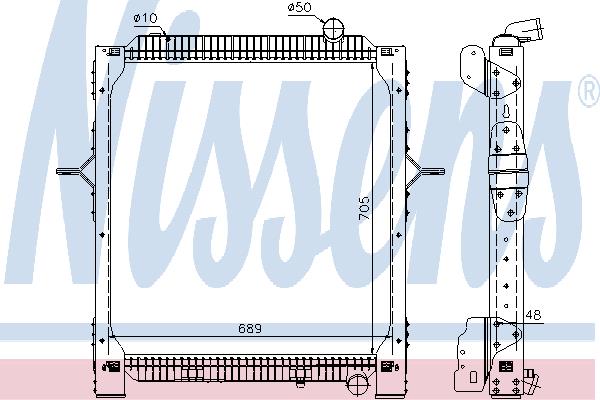 Engine radiator Volvo: 65476 Nissens Engine cooling radiator