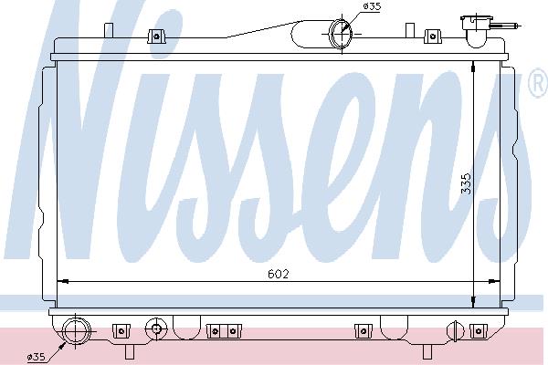 Nissens 67010 Radiator, engine cooling 67010