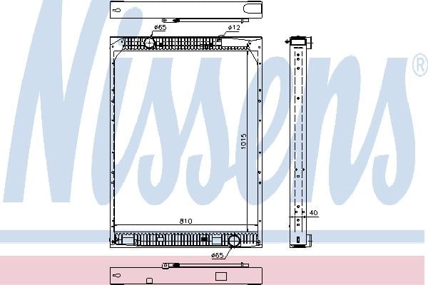 Engine cooling radiator Mercedes: 67169 Nissens Engine cooling radiator