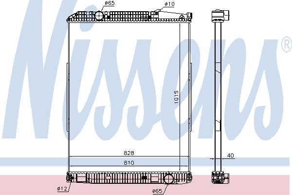 Nissens 671690 Engine cooling radiator 671690 671690 Nissens Engine cooling radiator