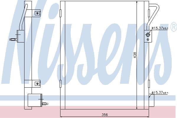 Air con condenser Dodge: 940019 Nissens AC Condenser