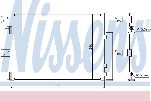 Air con condenser Iveco: 940096 Nissens AC Condenser