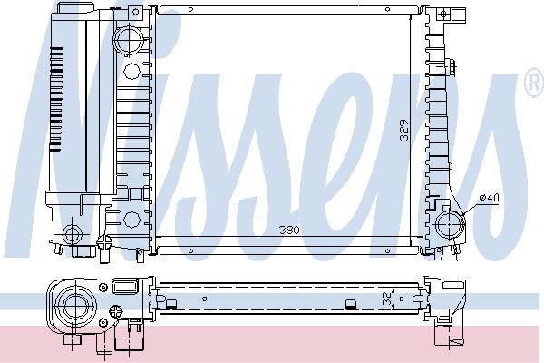 Nissens 60729A Radiator, engine cooling 60729A