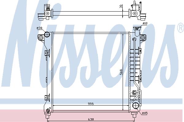 Nissens 60998 Engine cooling radiator 60998 60998 Nissens Engine cooling radiator