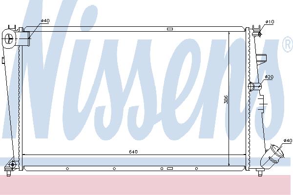 Nissens 61233 Radiator, engine cooling 61233