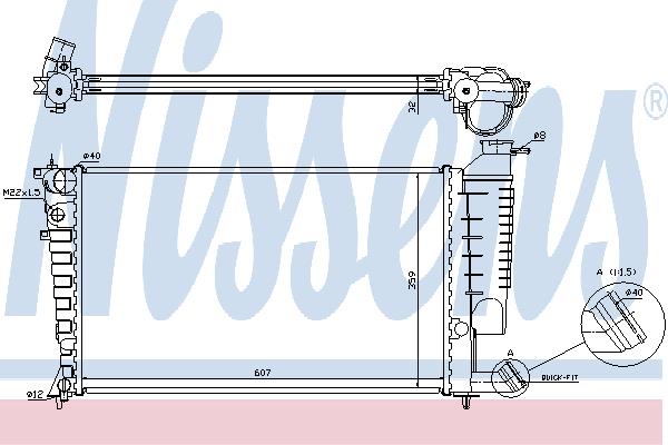 Nissens 61318A Radiator, engine cooling 61318A