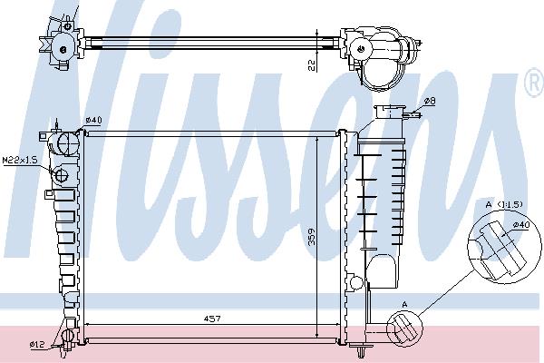 Nissens 613671 Radiator, engine cooling 613671