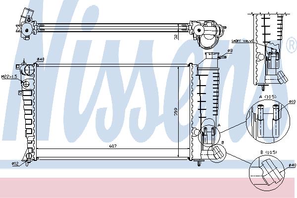 Nissens 61380A Radiator, engine cooling 61380A