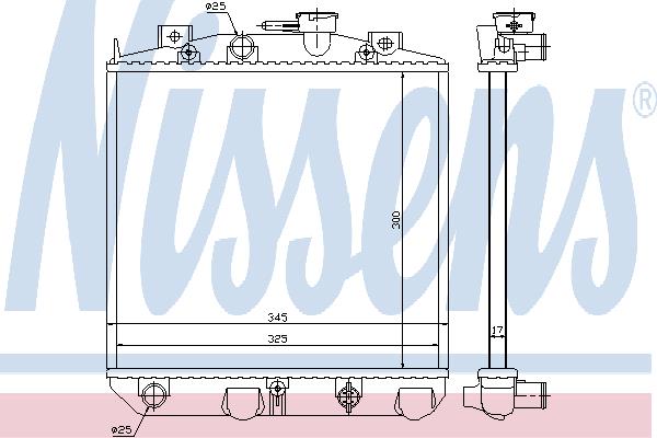 Nissens 61757 Radiator, engine cooling 61757