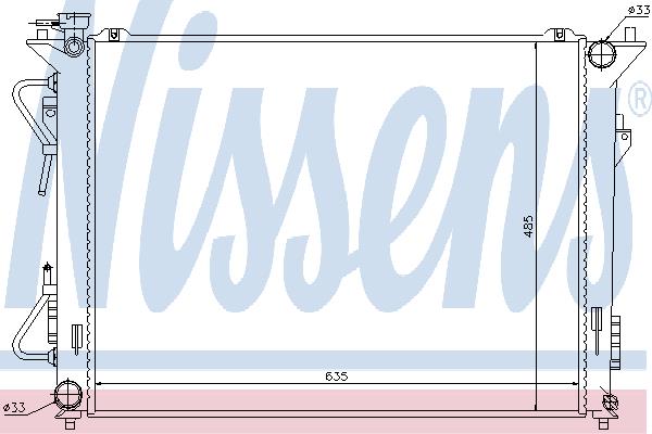 Nissens 67507 Radiator, engine cooling 67507