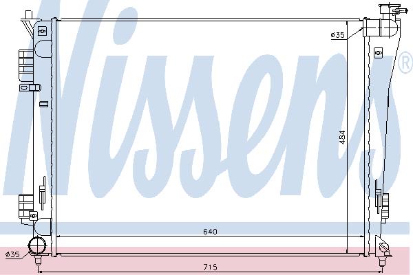 Nissens 67550 Radiator, engine cooling 67550