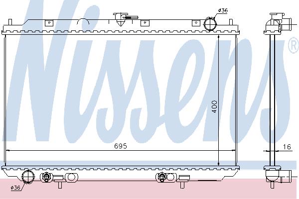 Nissens 68725 Radiator, engine cooling 68725