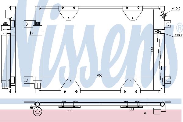 Air conditioner condenser Suzuki Grand Vitara: 940505 Nissens AC Condenser