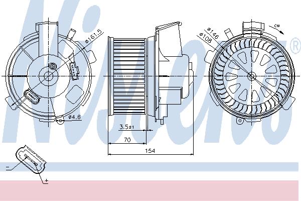 Nissens 87021 Fan assy - heater motor 87021