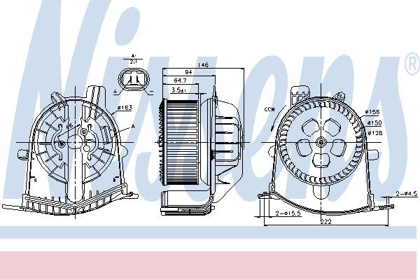 Nissens 87038 Fan assy - heater motor 87038