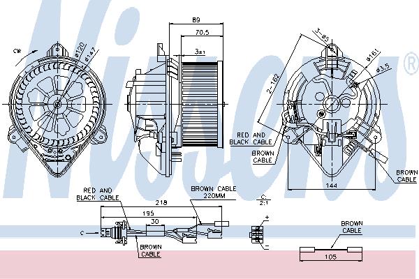 Nissens 87042 Fan assy - heater motor 87042