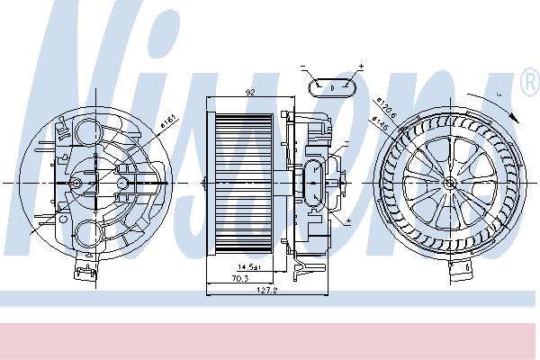 Nissens 87043 Fan assy - heater motor 87043