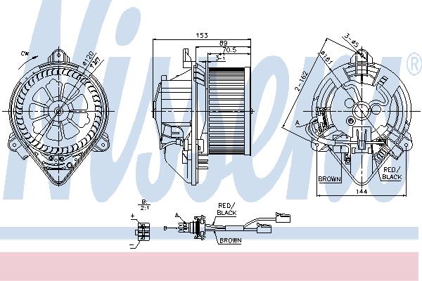 Nissens 87053 Fan assy - heater motor 87053