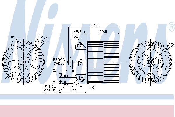 Nissens 87057 Fan assy - heater motor 87057