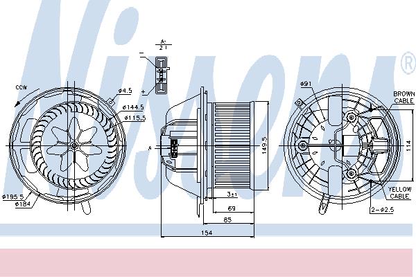 Nissens 87062 Fan assy - heater motor 87062