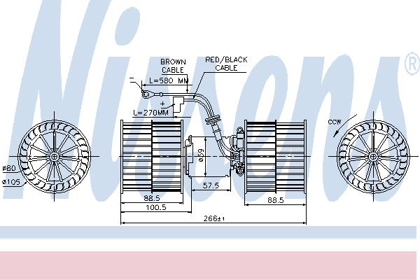 Nissens 87071 Fan assy - heater motor 87071