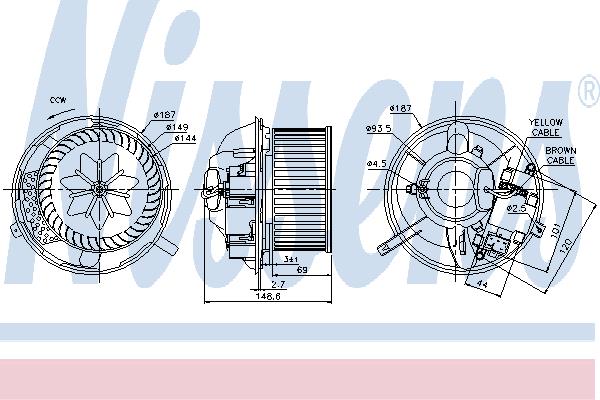 Nissens 87072 Fan assy - heater motor 87072