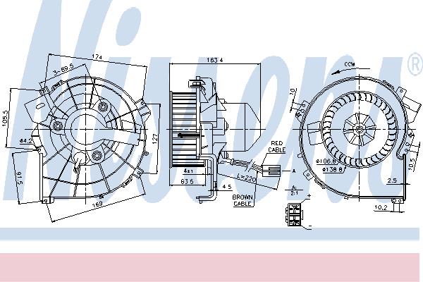 Nissens 87080 Fan assy - heater motor 87080