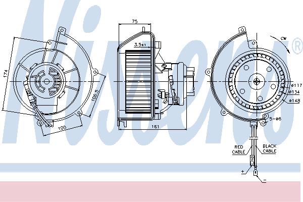 Nissens 87082 Fan assy - heater motor 87082