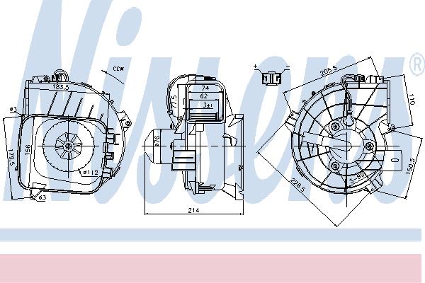 Nissens 87084 Hub, engine cooling fan wheel 87084