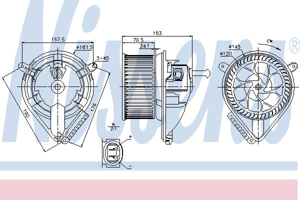 Nissens 87095 Fan assy - heater motor 87095
