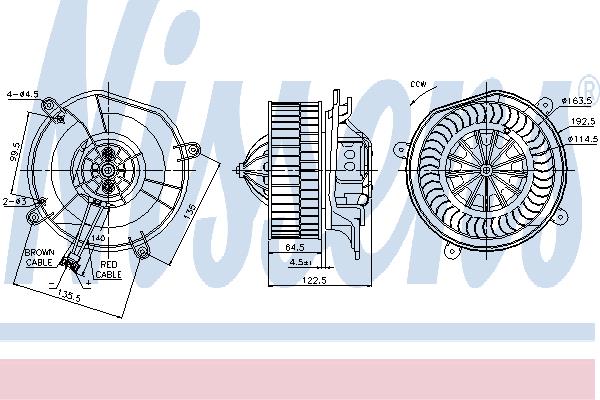 Nissens 87103 Fan assy - heater motor 87103