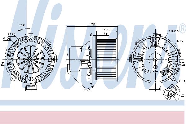 Nissens 87105 Fan assy - heater motor 87105