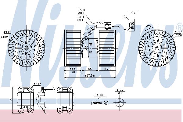 Nissens 87115 Fan assy - heater motor 87115