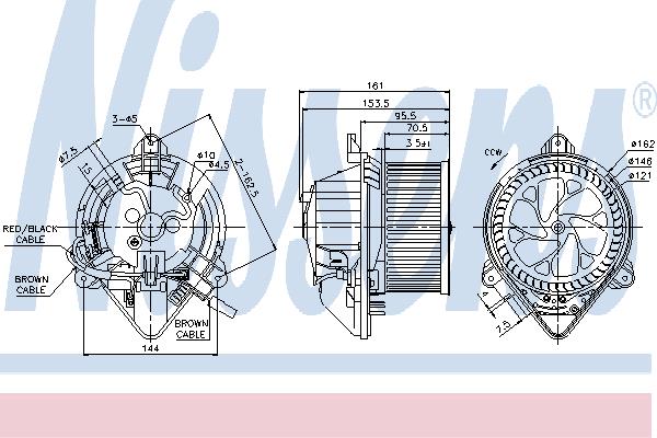 Nissens 87130 Fan assy - heater motor 87130