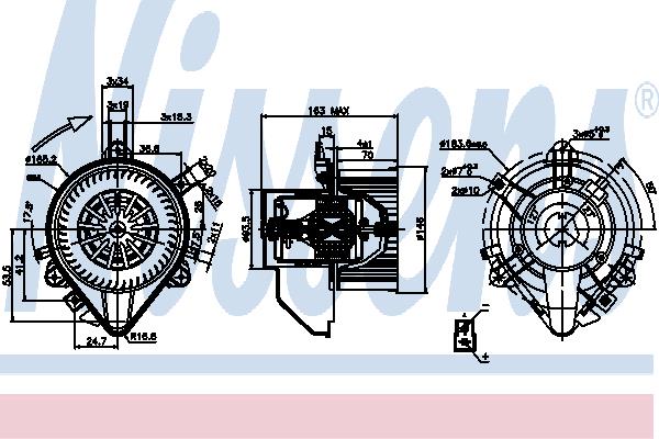 Nissens 87131 Fan assy - heater motor 87131