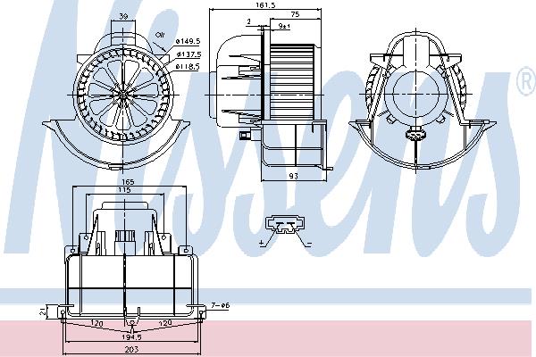 Nissens 87139 Fan assy - heater motor 87139