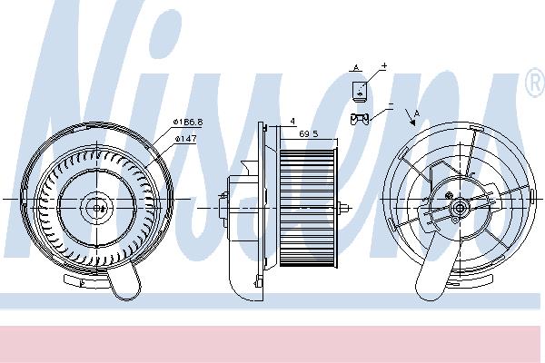 Nissens 87145 Fan assy - heater motor 87145