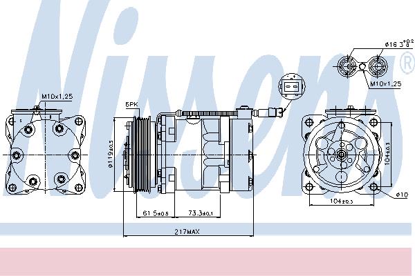 Nissens 89056 Compressor, air conditioning 89056