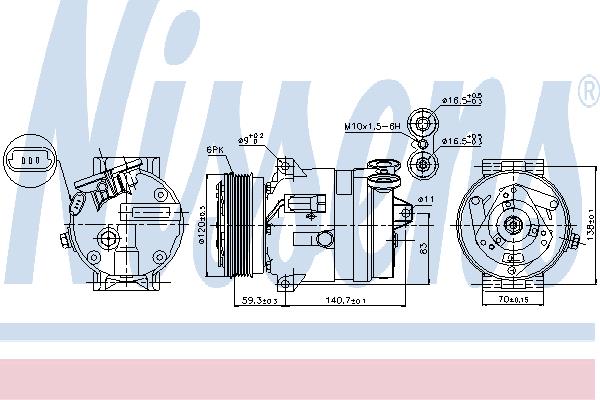 Nissens 89057 Compressor 89057