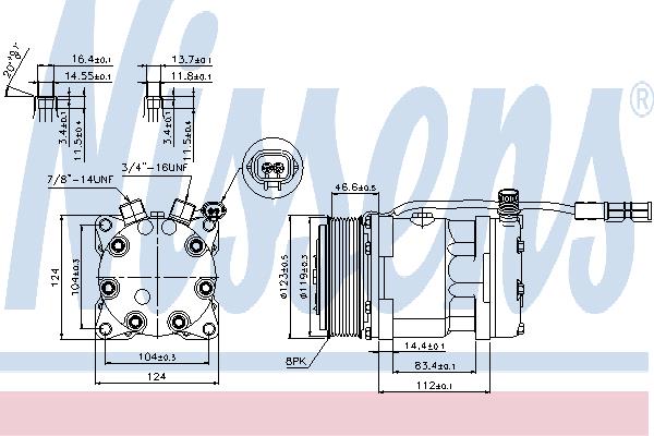 Nissens 89139 Compressor 89139 89139 Nissens Compressor